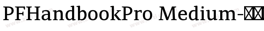 PFHandbookPro Medium字体转换